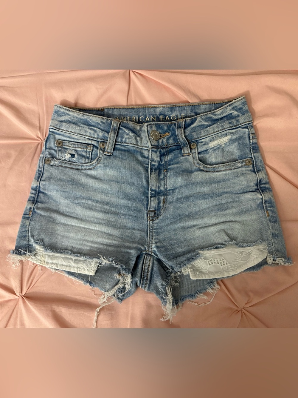 American Eagle Outfitters Light Blue Denim Cutoff Shorts